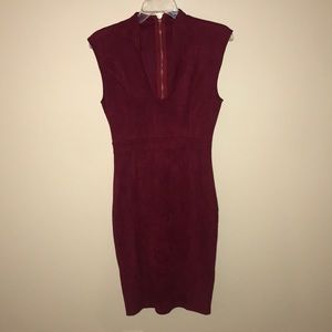 Red velvet dress